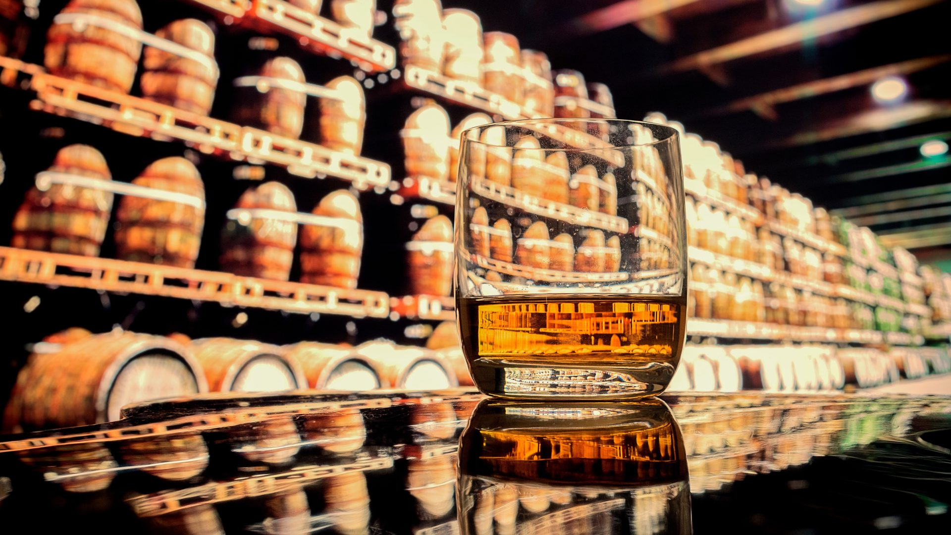 Whiskey tasting at distillery